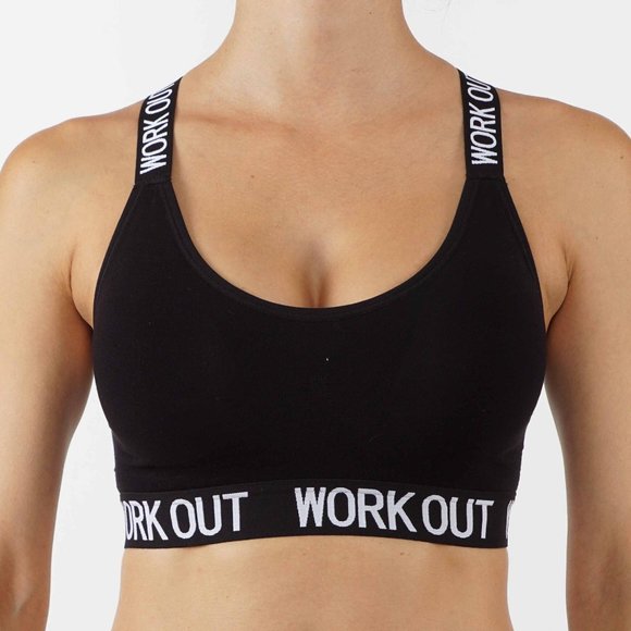 Tops - Sports Bra Cotton/Nylon Blend Yoga Bra
